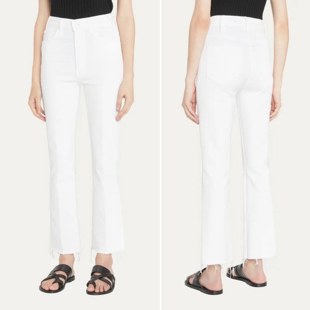 MOTHER High Rise White Jeans